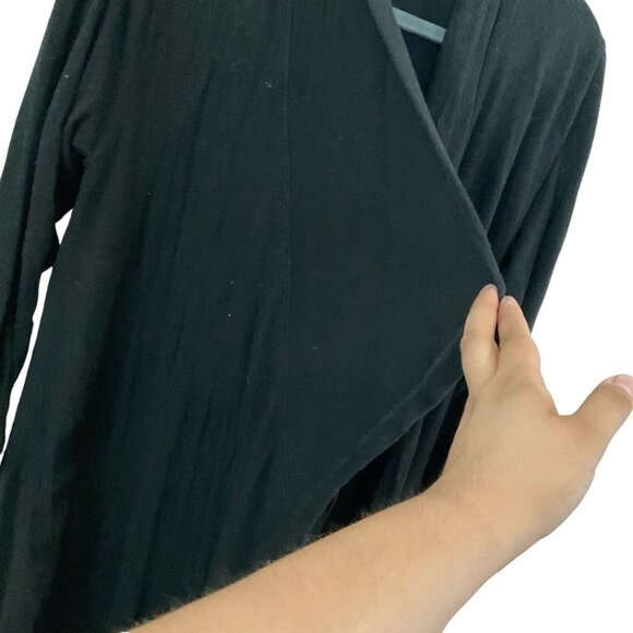 Lna Women's Cut Out Sleeve Long Cardigan in Black Size Medium Sweatshirt Casual - Picture 4 of 11